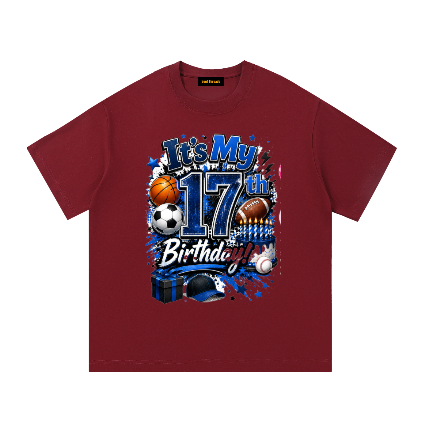 Young Mens 17th BIrthday T-Shirt