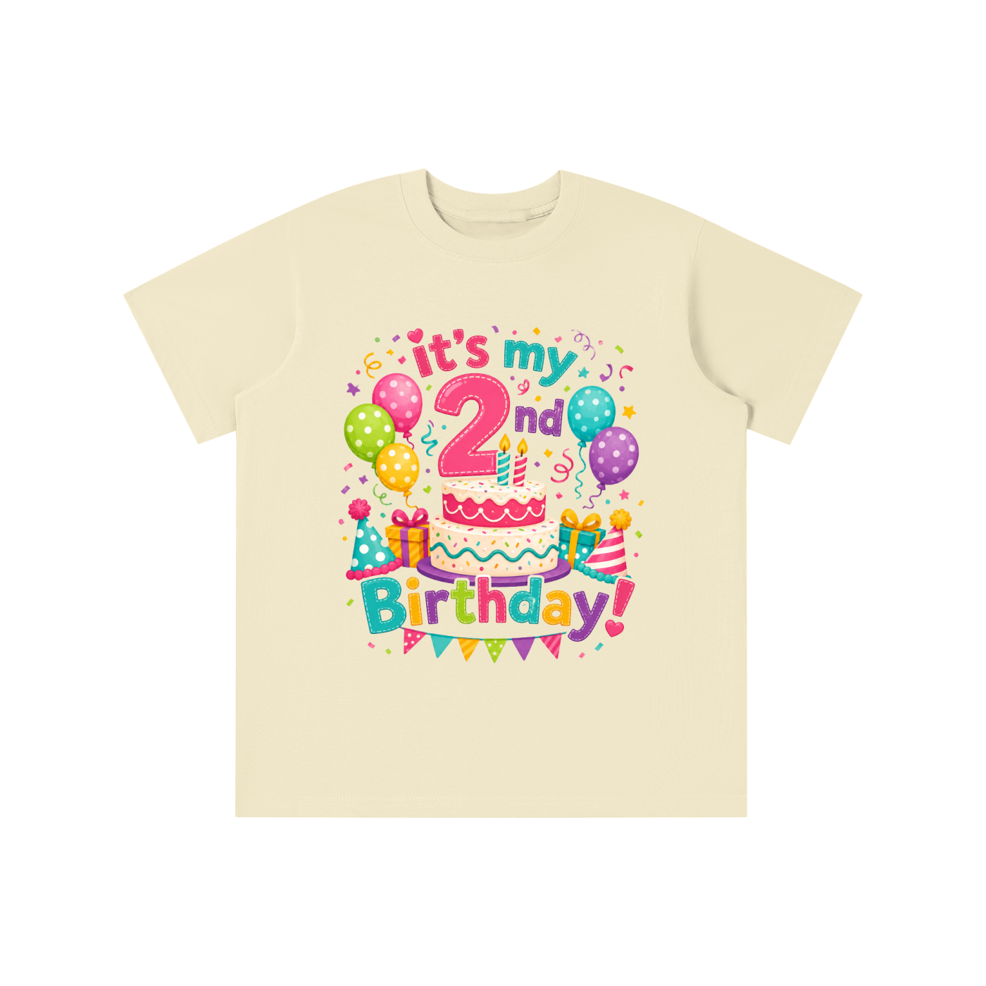 Camiseta de 2º cumpleaños para niña