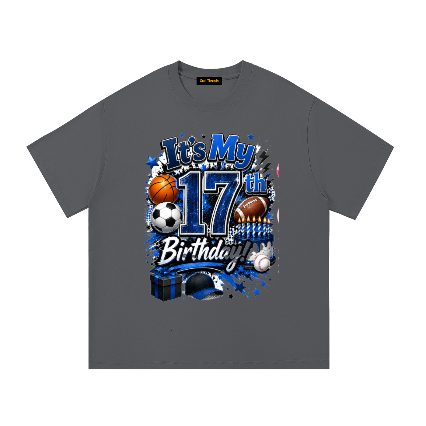 Young Mens 17th BIrthday T-Shirt