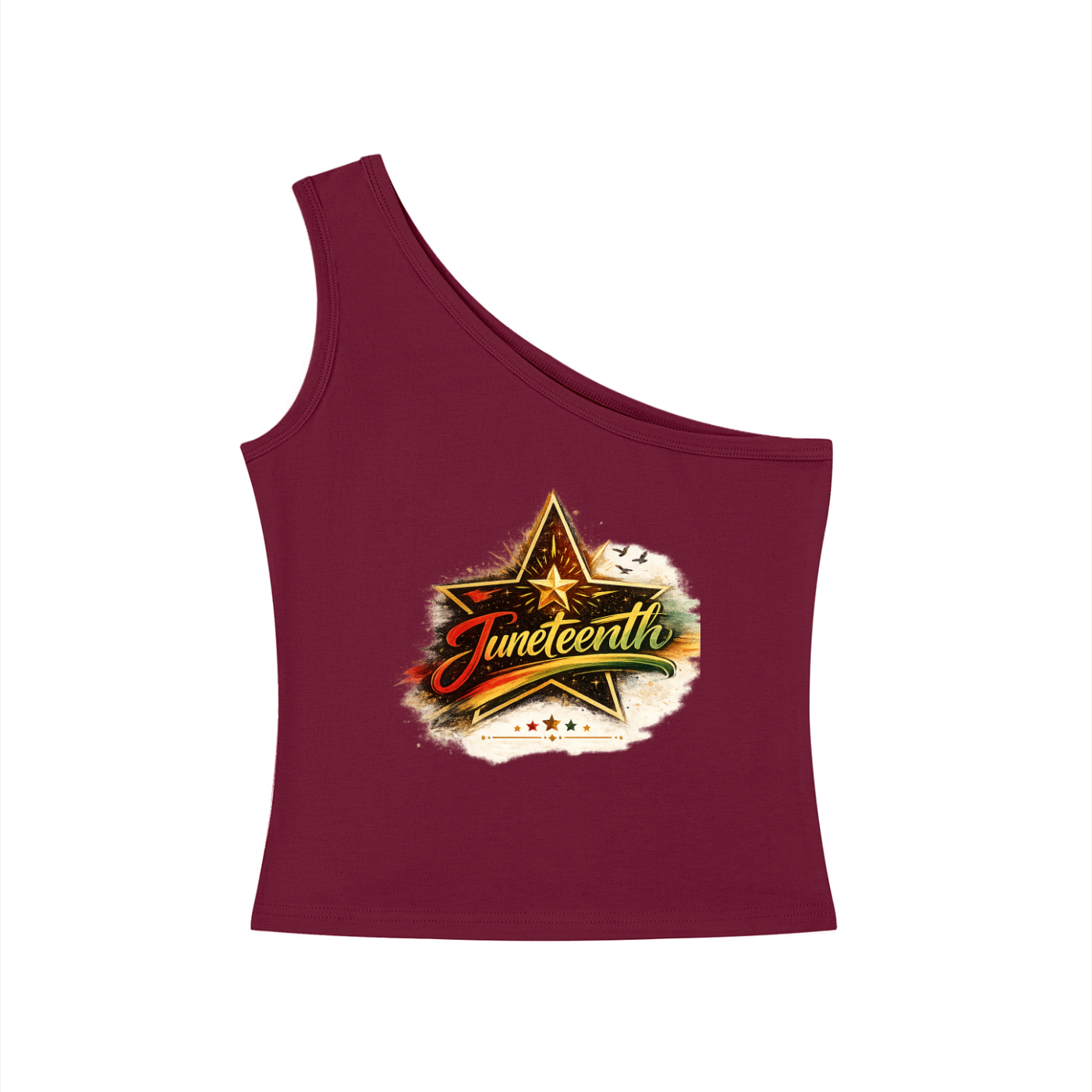 Women's One-Shoulder JuneteenthT-Shirt