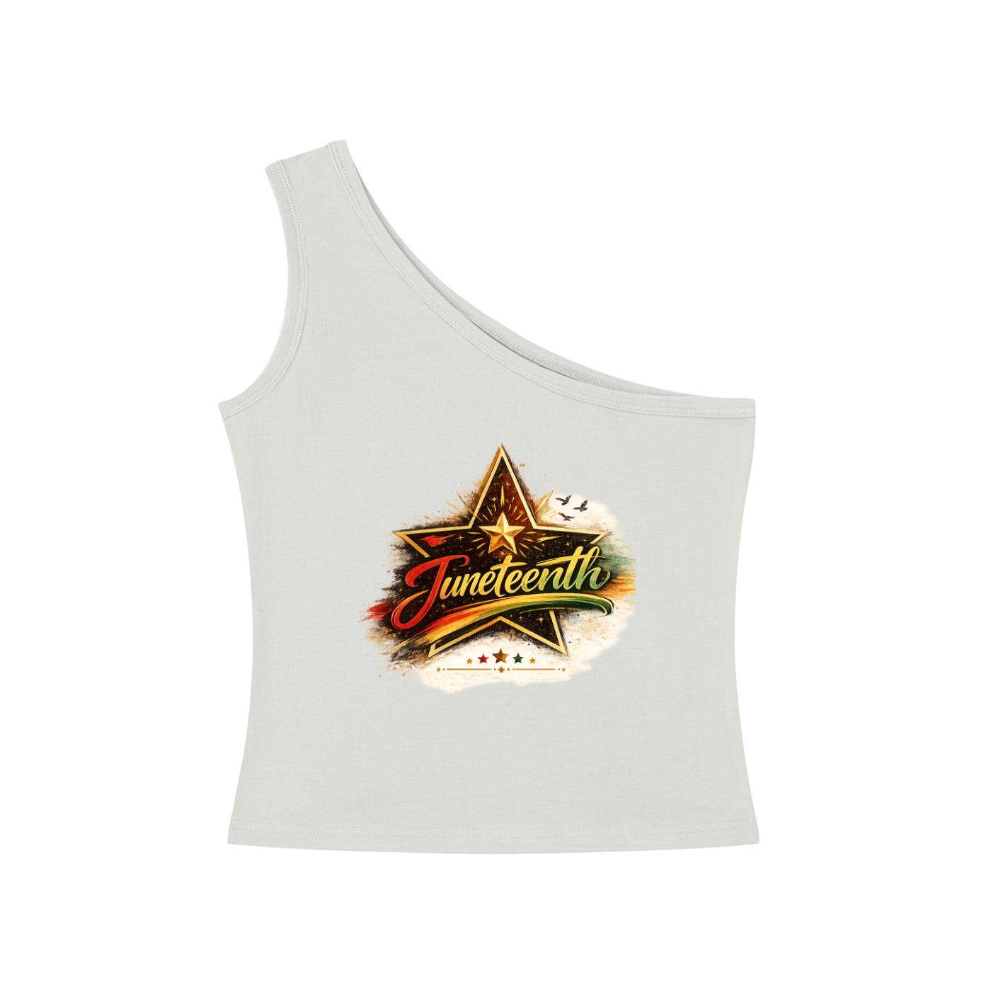 Women's One-Shoulder JuneteenthT-Shirt