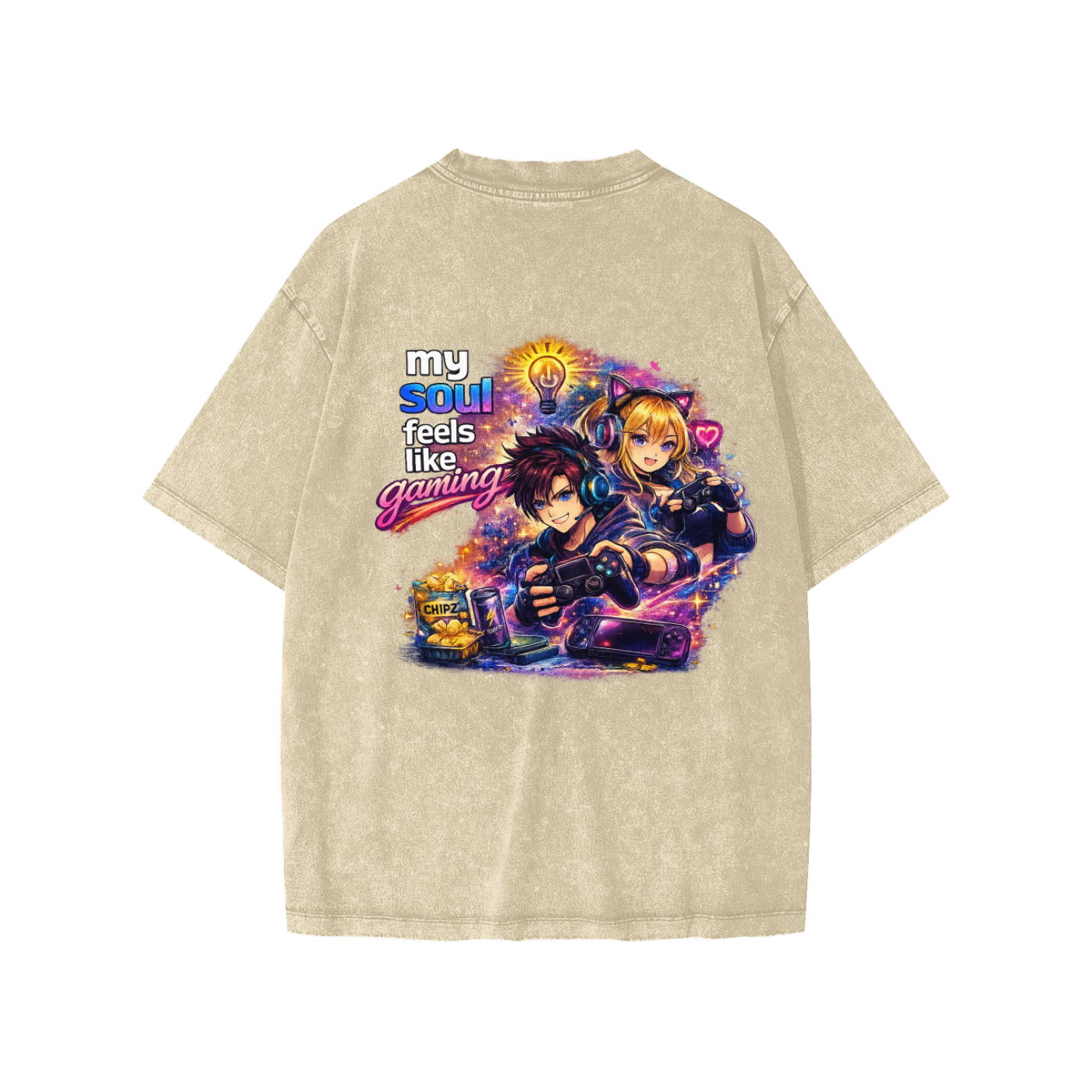 Washed Kids'  Gaming T-Shirt