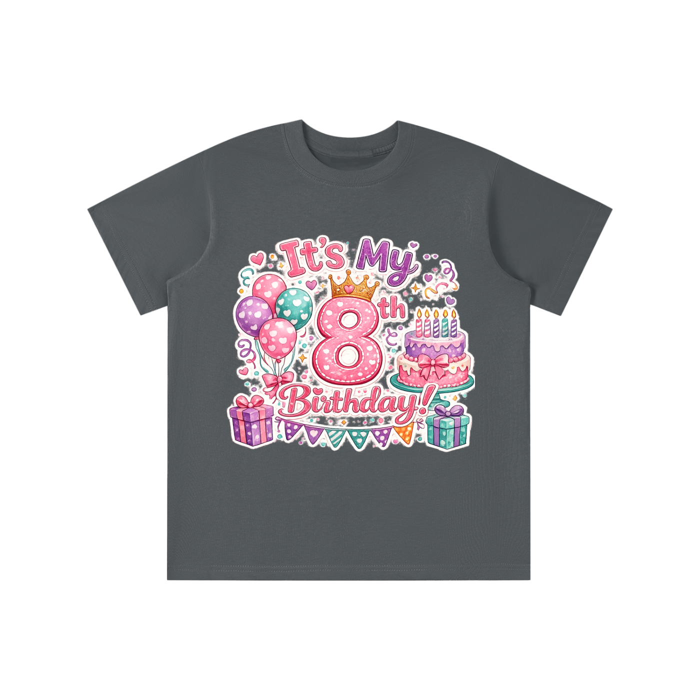 Camiseta de 8º cumpleaños para niñas