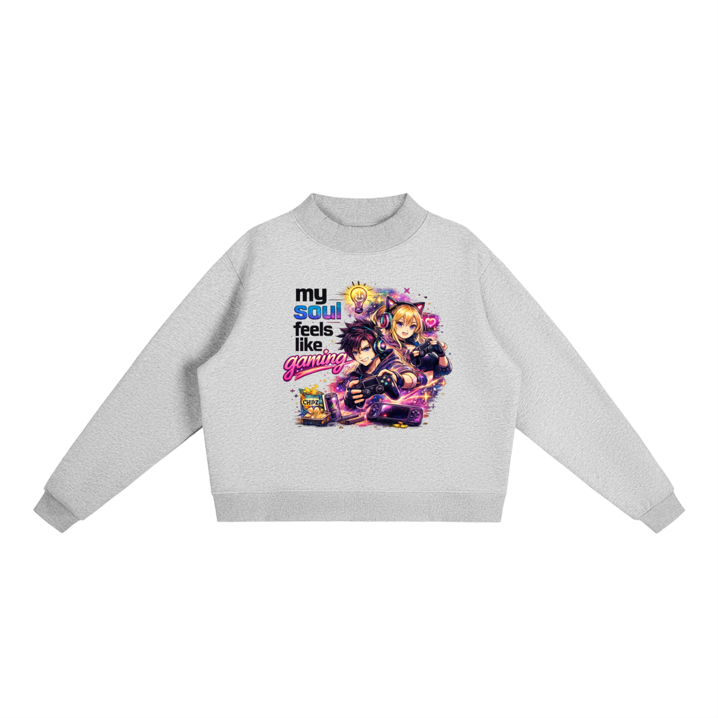 Gaming Fleece Mock-Neck Sweatshirt
