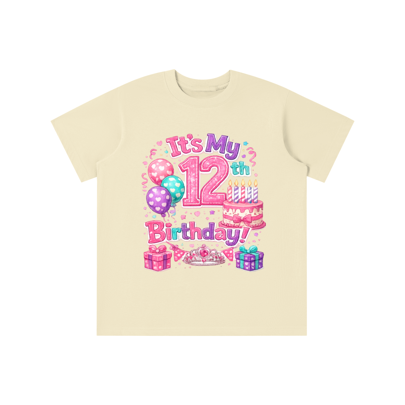 Girls 12th Birthday T-shirt