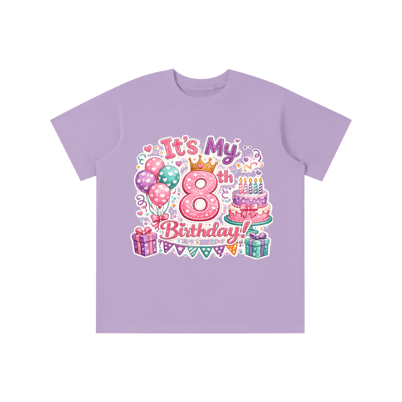 Camiseta de 8º cumpleaños para niñas