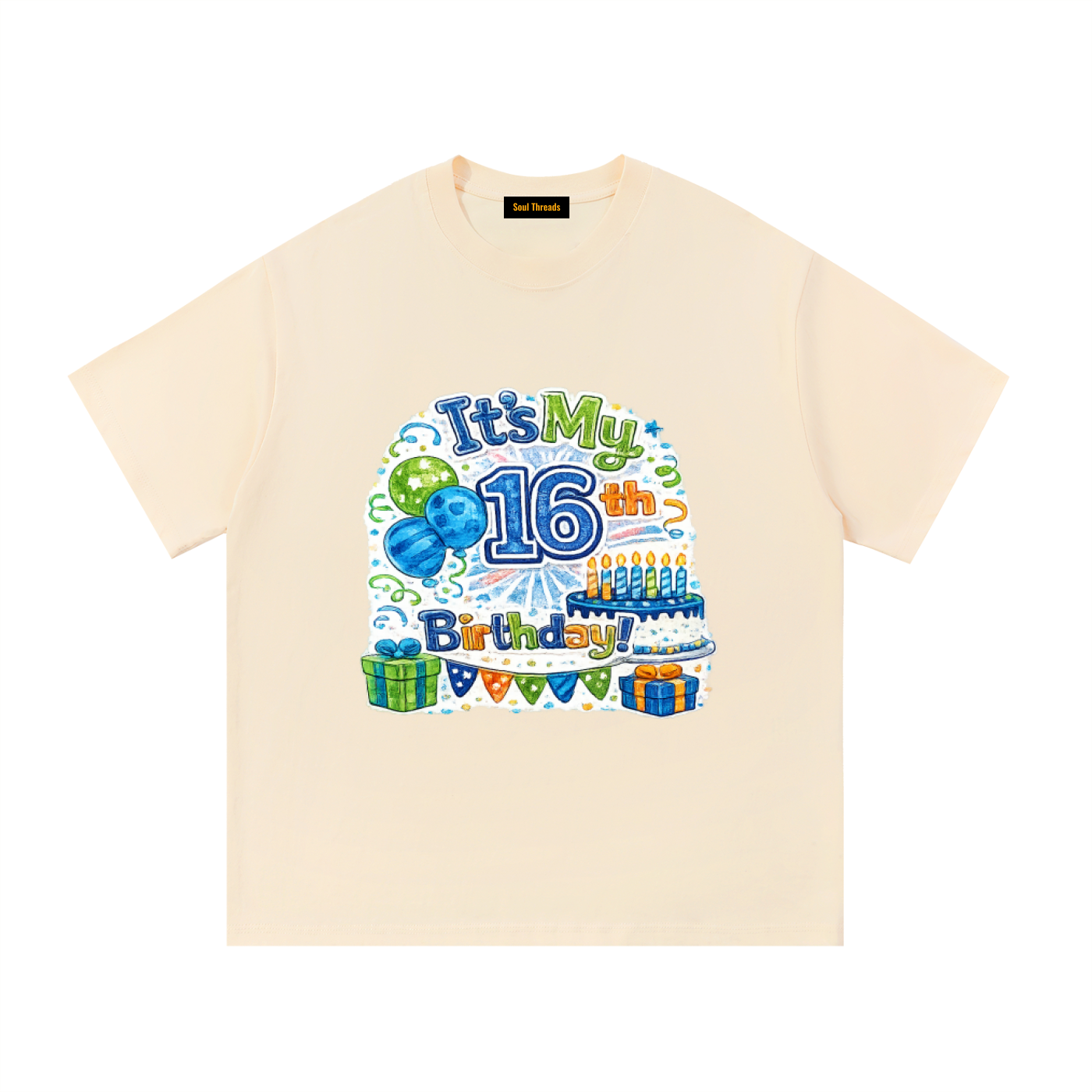 Young Mens 16th Birthday T-Shirt