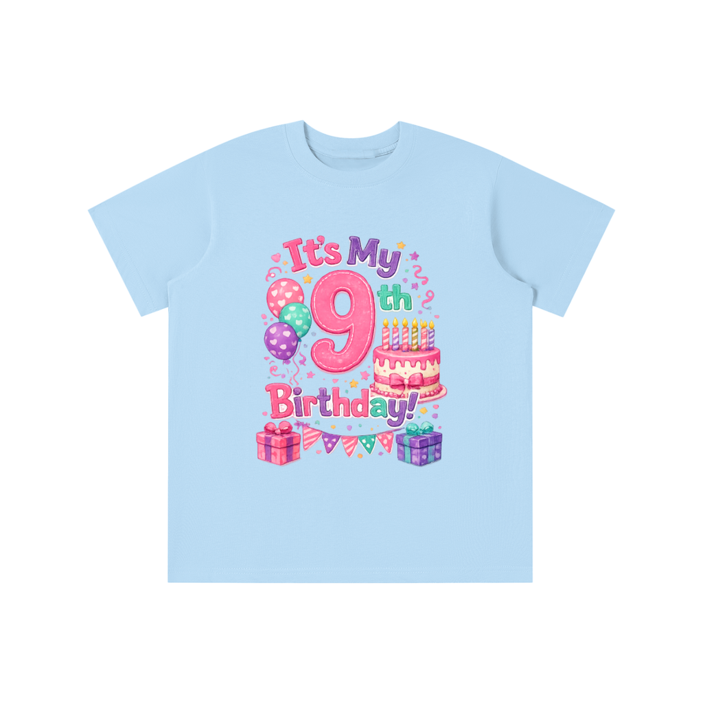 Girls 9th Birthday T-shirt