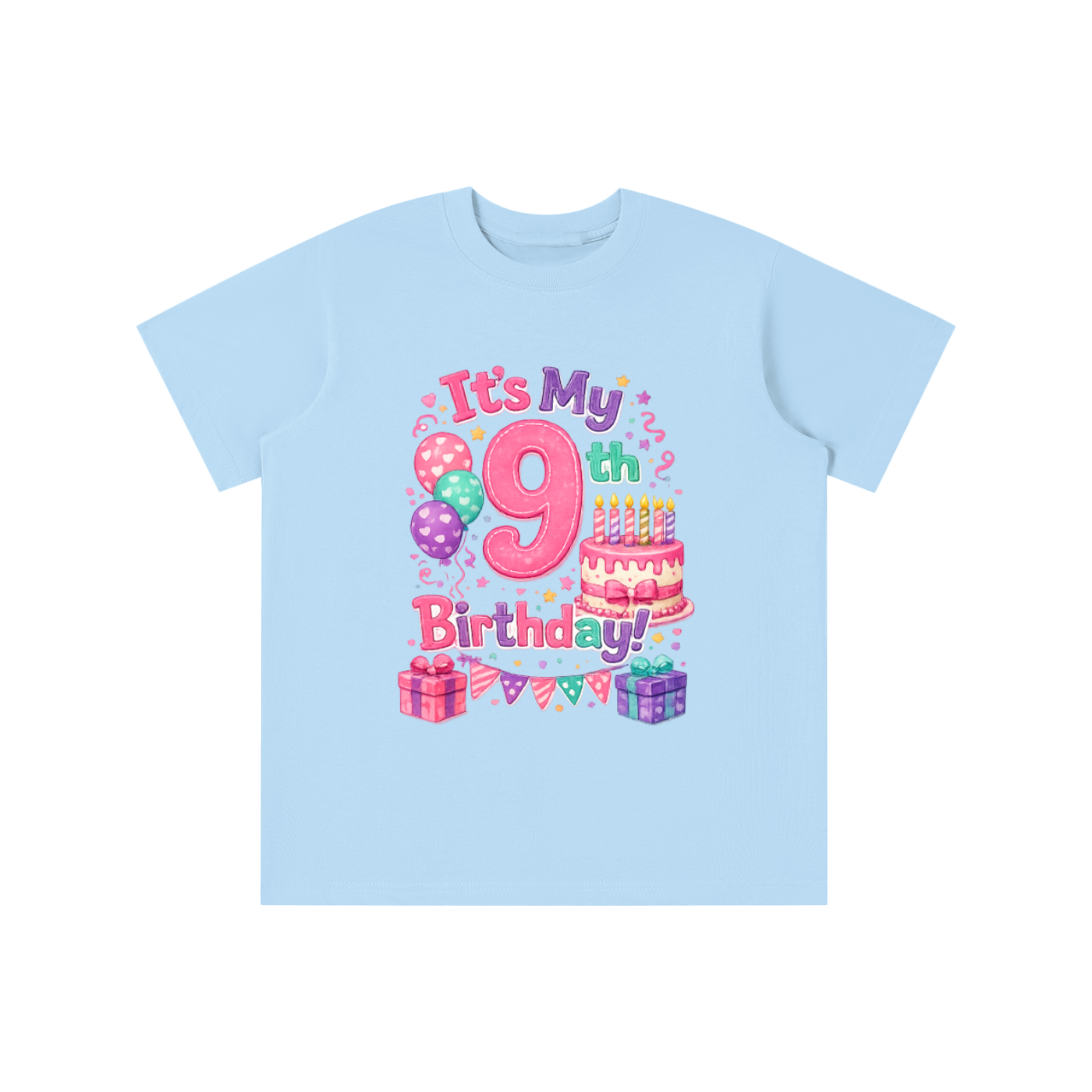 Girls 9th Birthday T-shirt