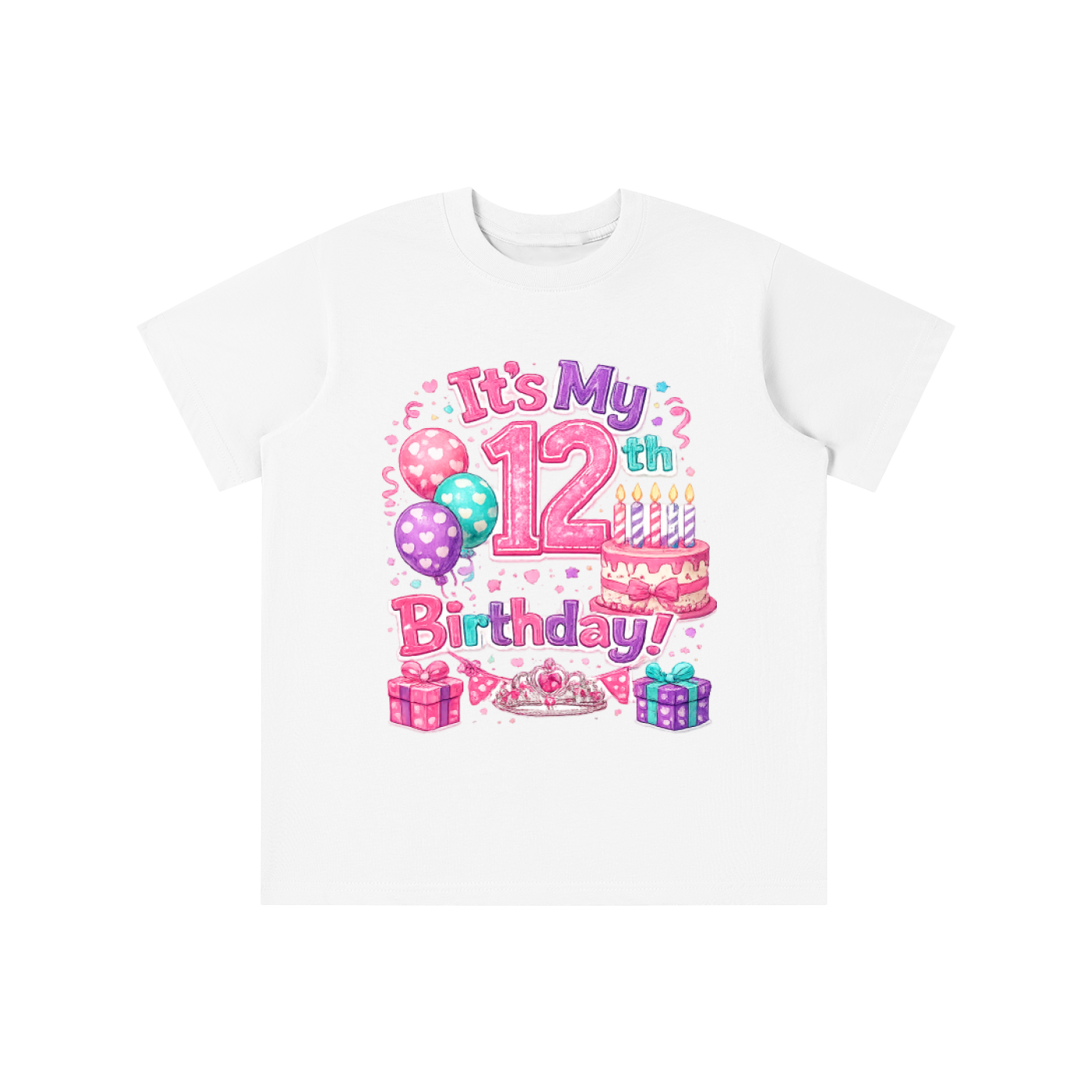 Girls 12th Birthday T-shirt