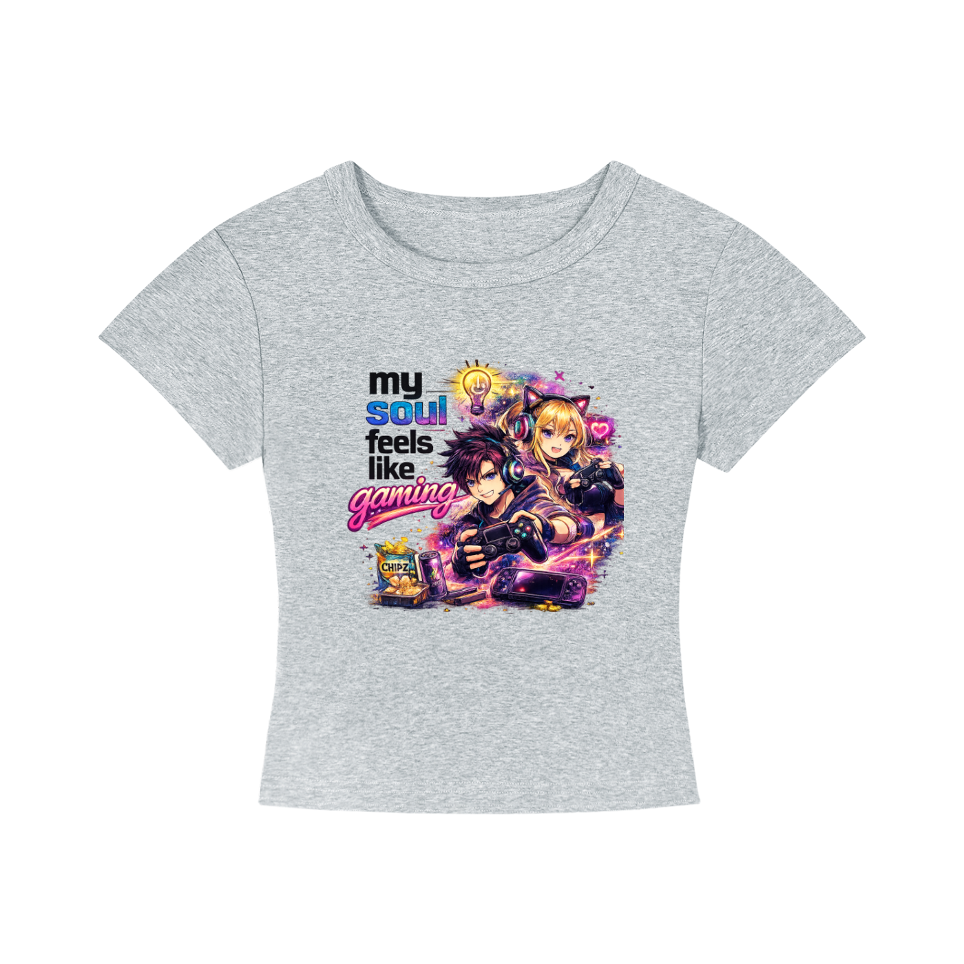 Women's Cropped Gaming T-Shirt