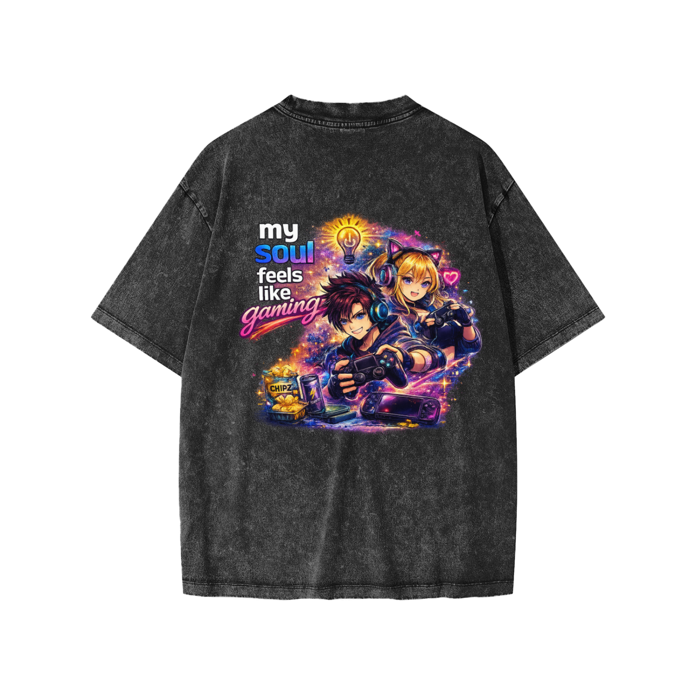 Washed Kids'  Gaming T-Shirt