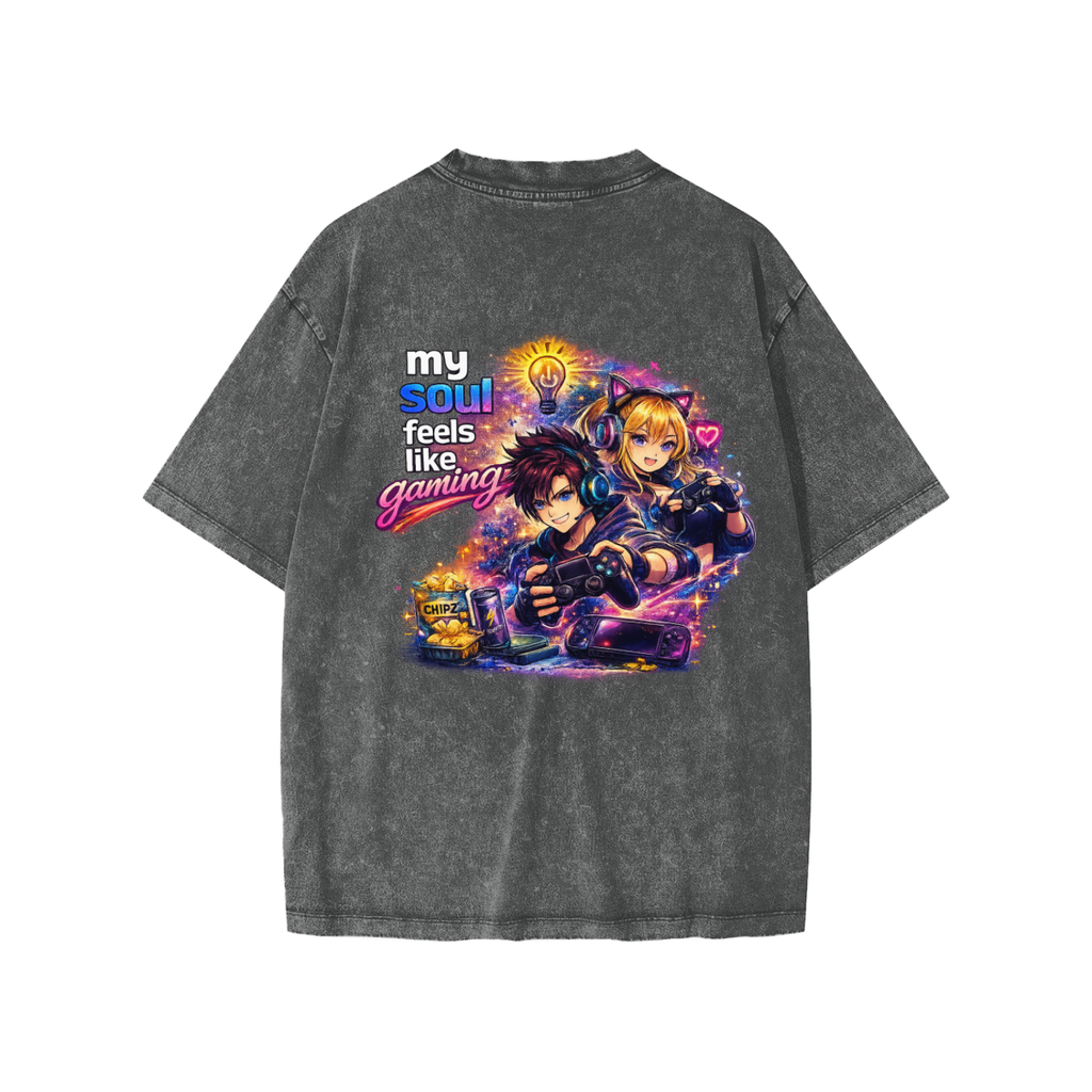 Camiseta desgastada de videojuegos para niños