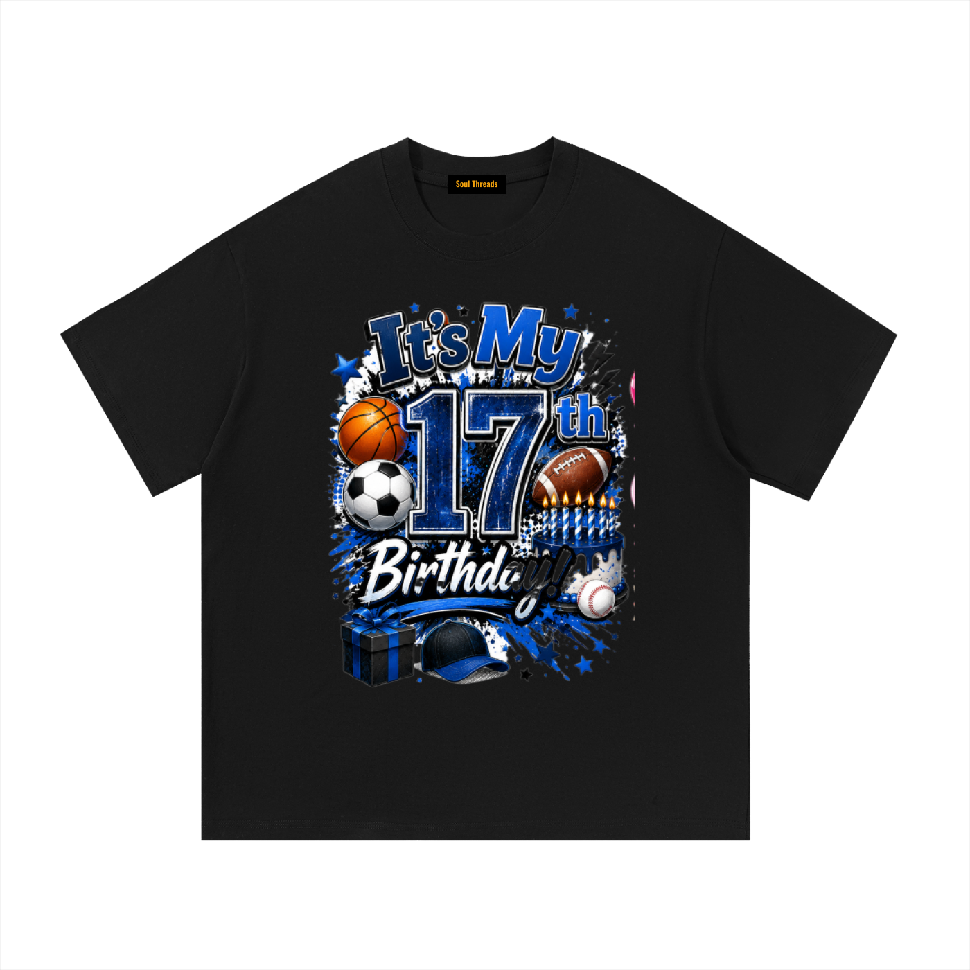 Young Mens 17th BIrthday T-Shirt