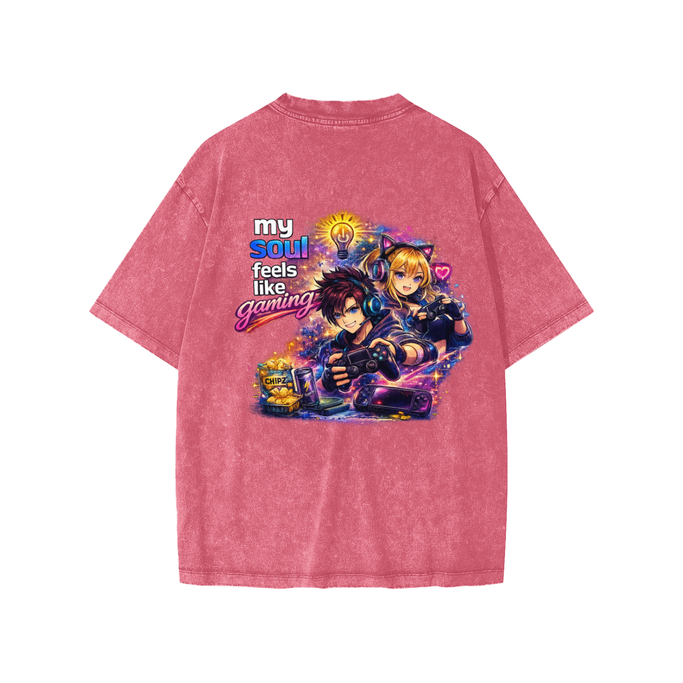 Washed Kids'  Gaming T-Shirt