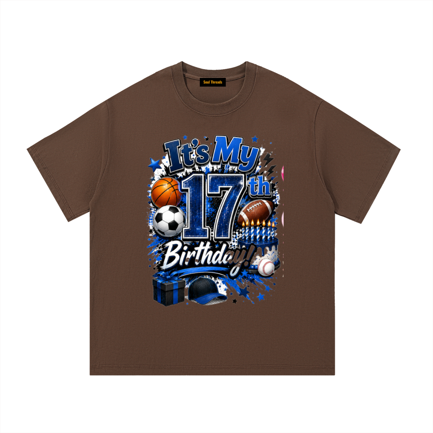 Young Mens 17th BIrthday T-Shirt