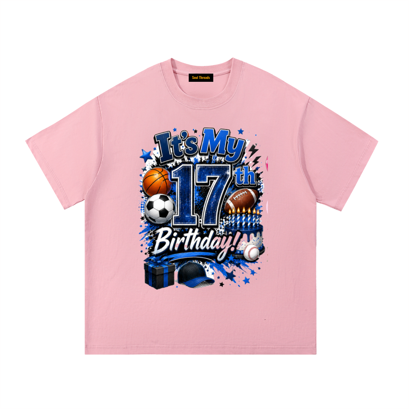 Young Mens 17th BIrthday T-Shirt