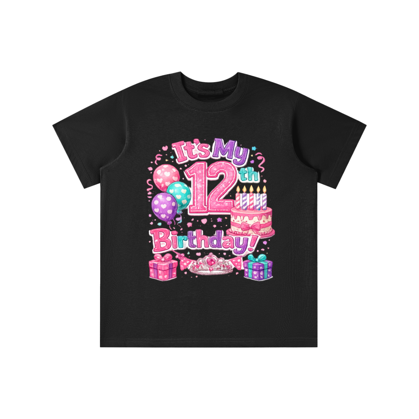 Girls 12th Birthday T-shirt