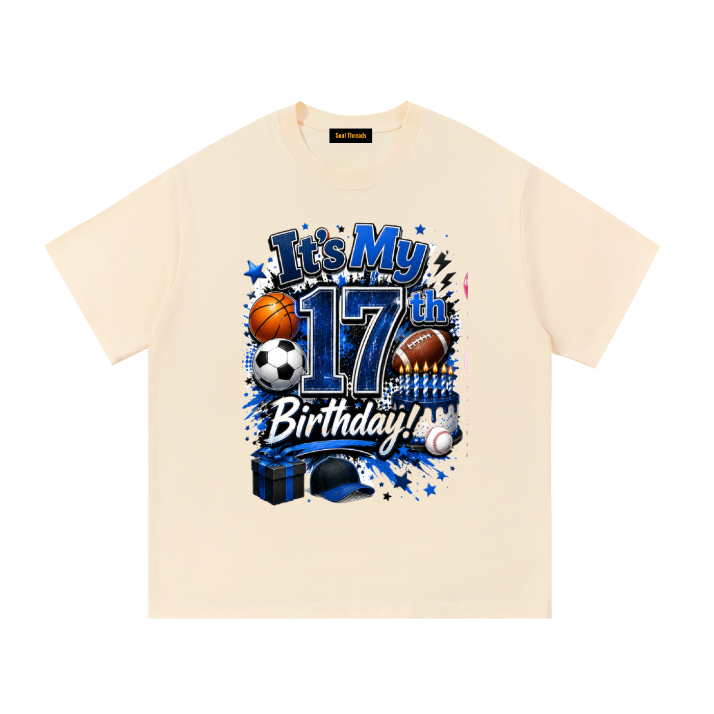 Young Mens 17th BIrthday T-Shirt