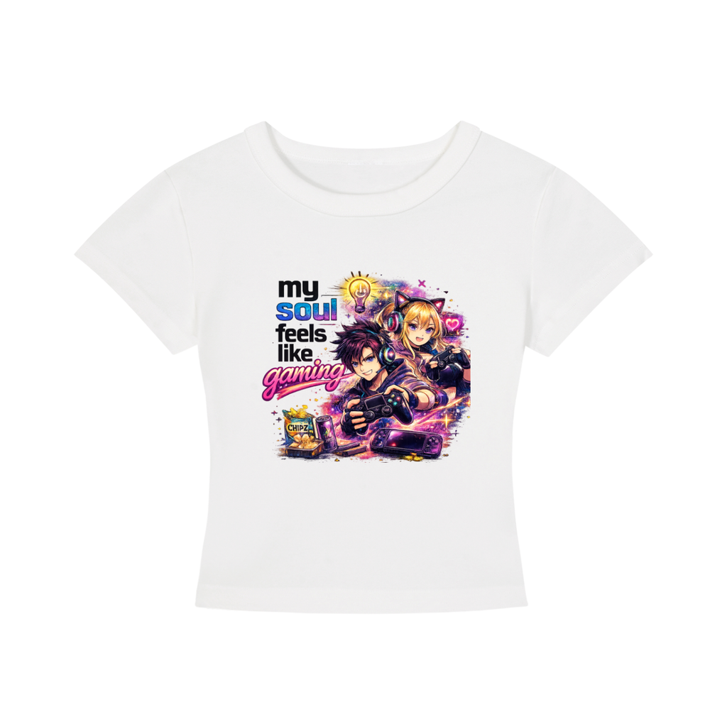 Women's Cropped Gaming T-Shirt