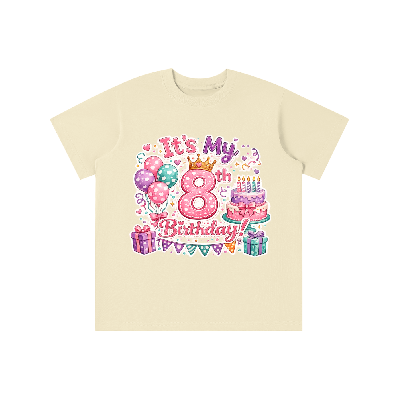Camiseta de 8º cumpleaños para niñas