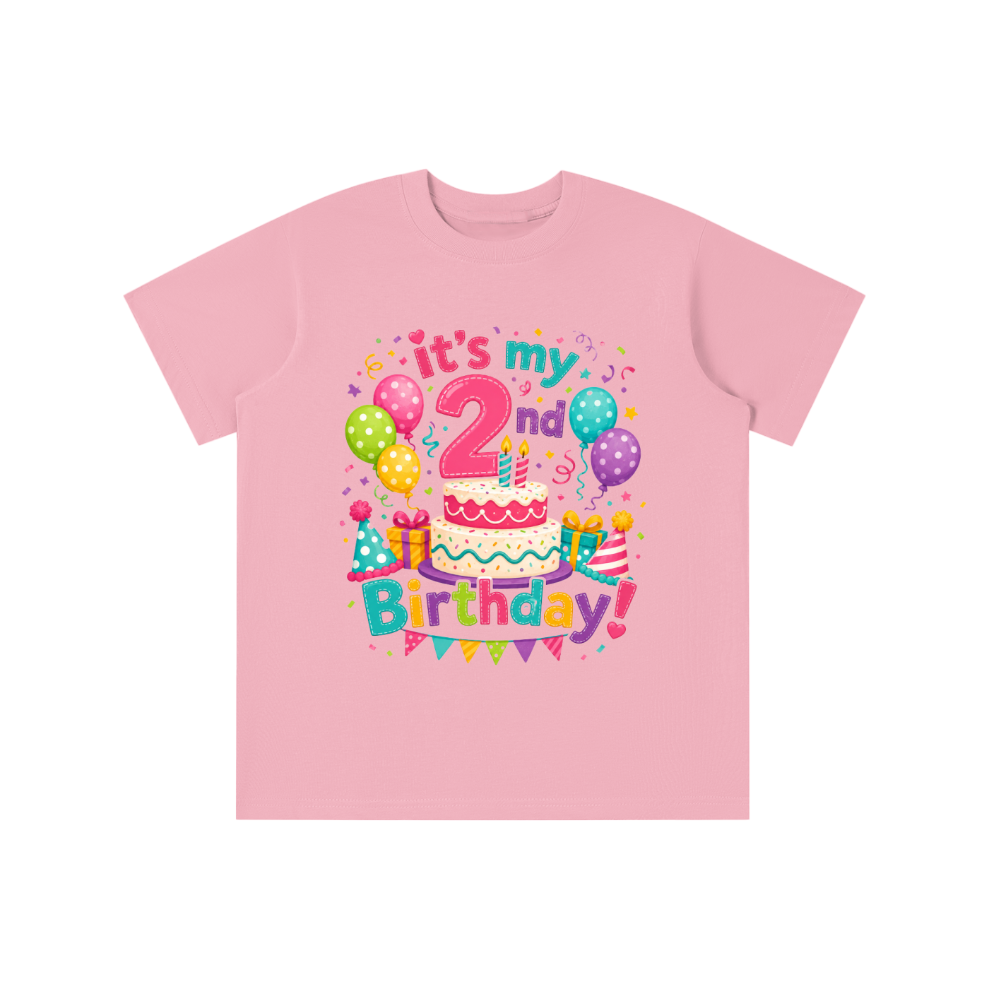 Camiseta de 2º cumpleaños para niña