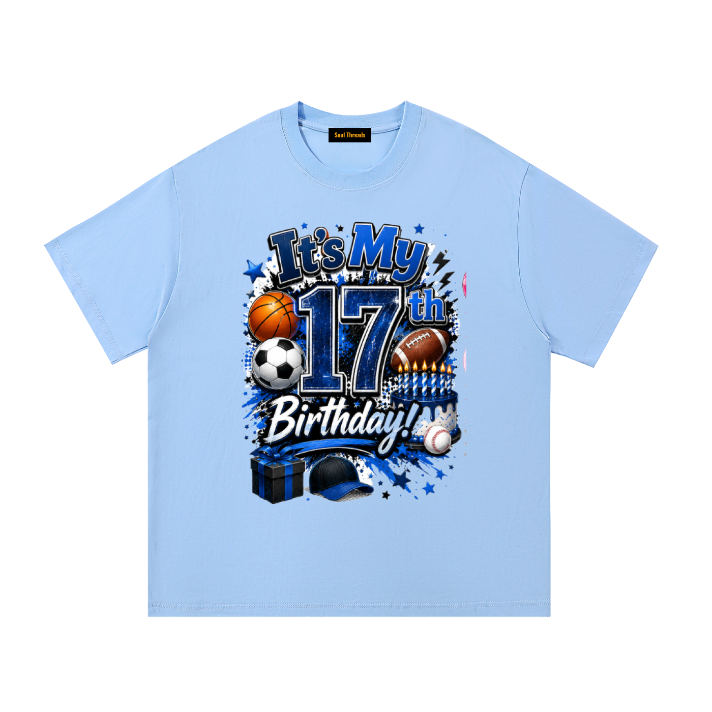 Young Mens 17th BIrthday T-Shirt