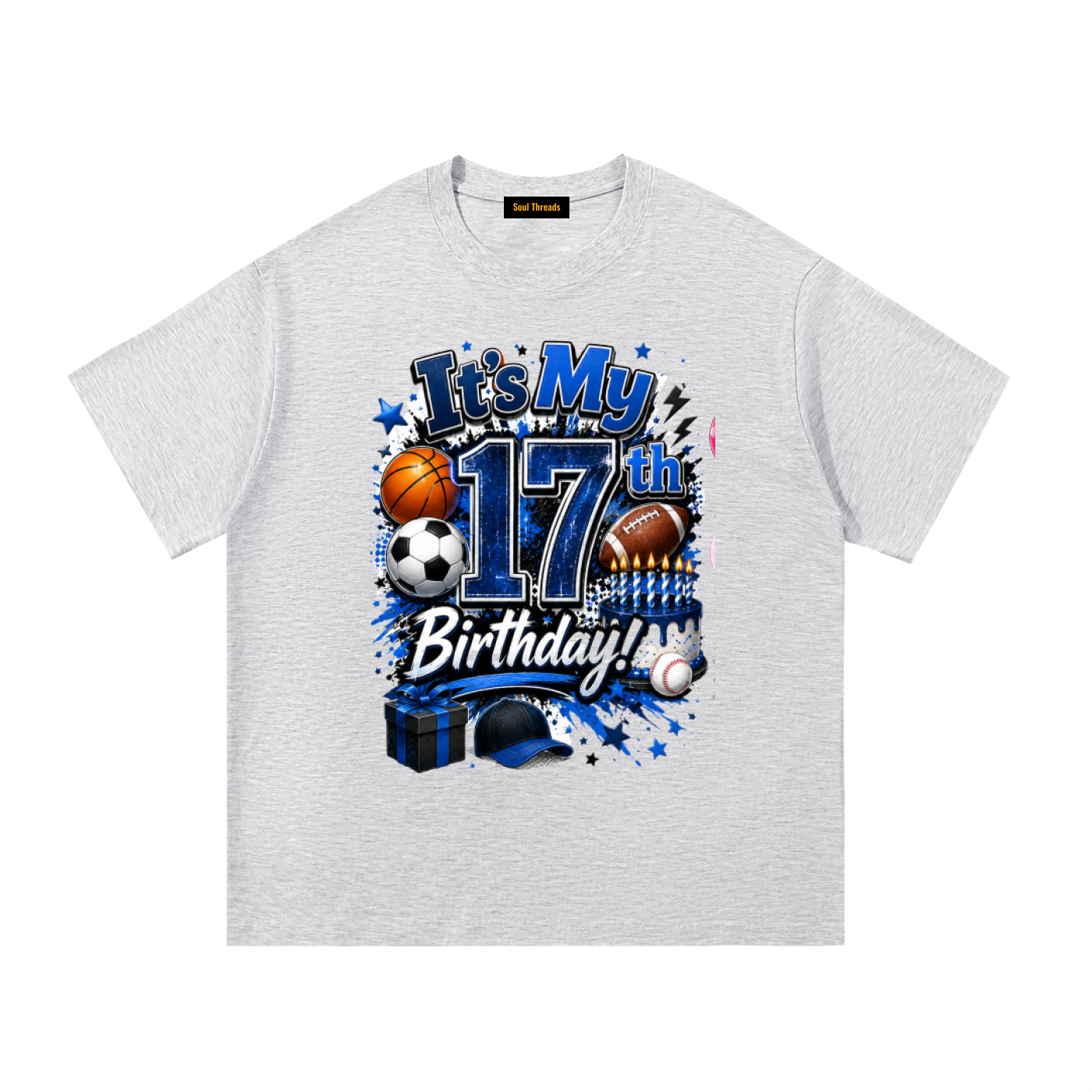 Young Mens 17th BIrthday T-Shirt