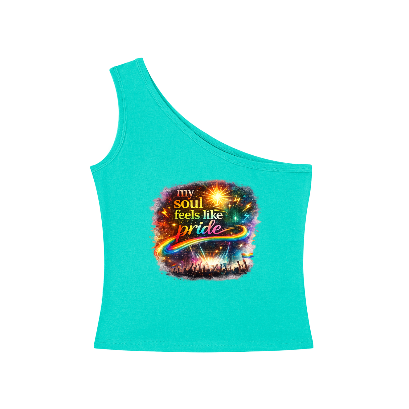 Women's One-Shoulder Pride T-Shirt