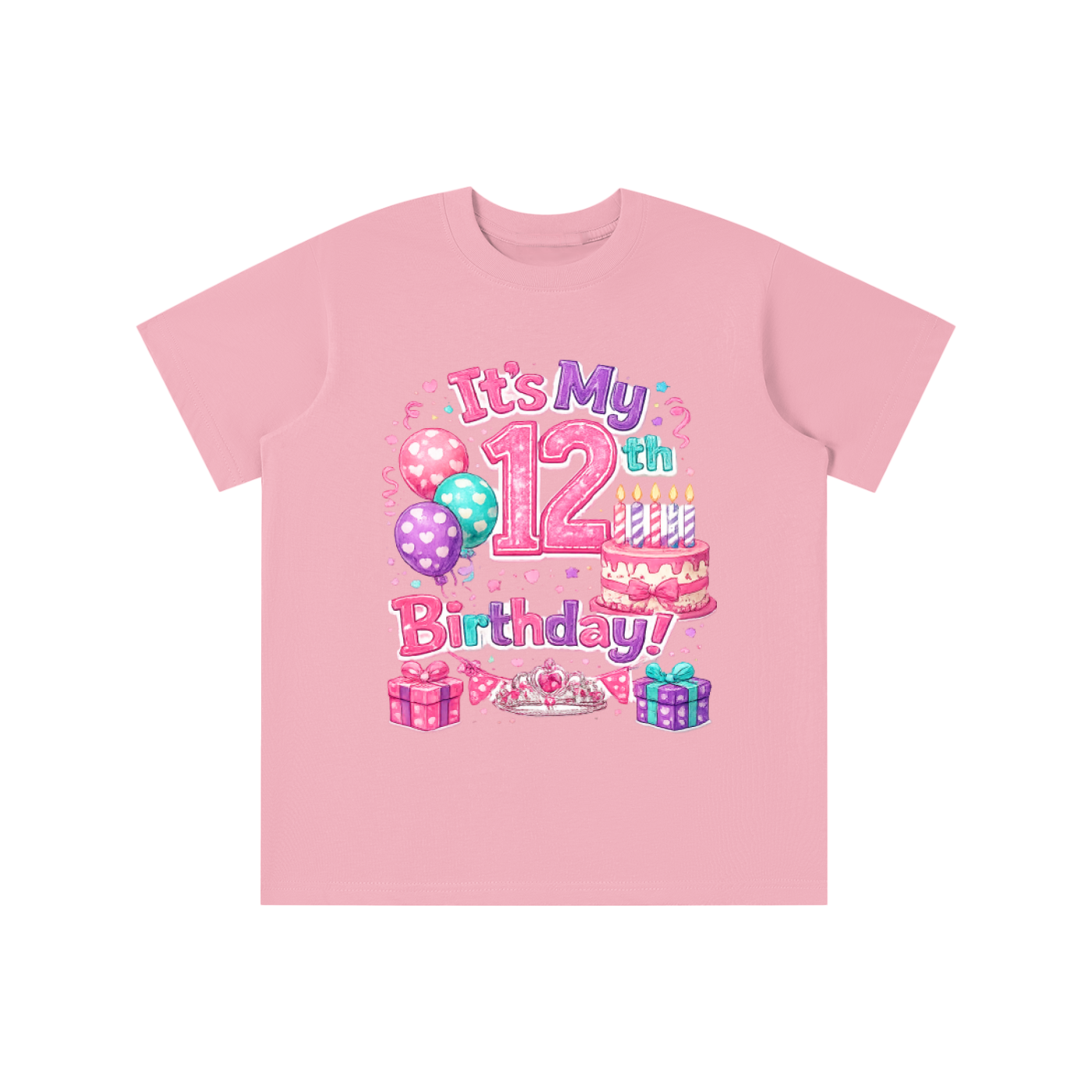 Girls 12th Birthday T-shirt