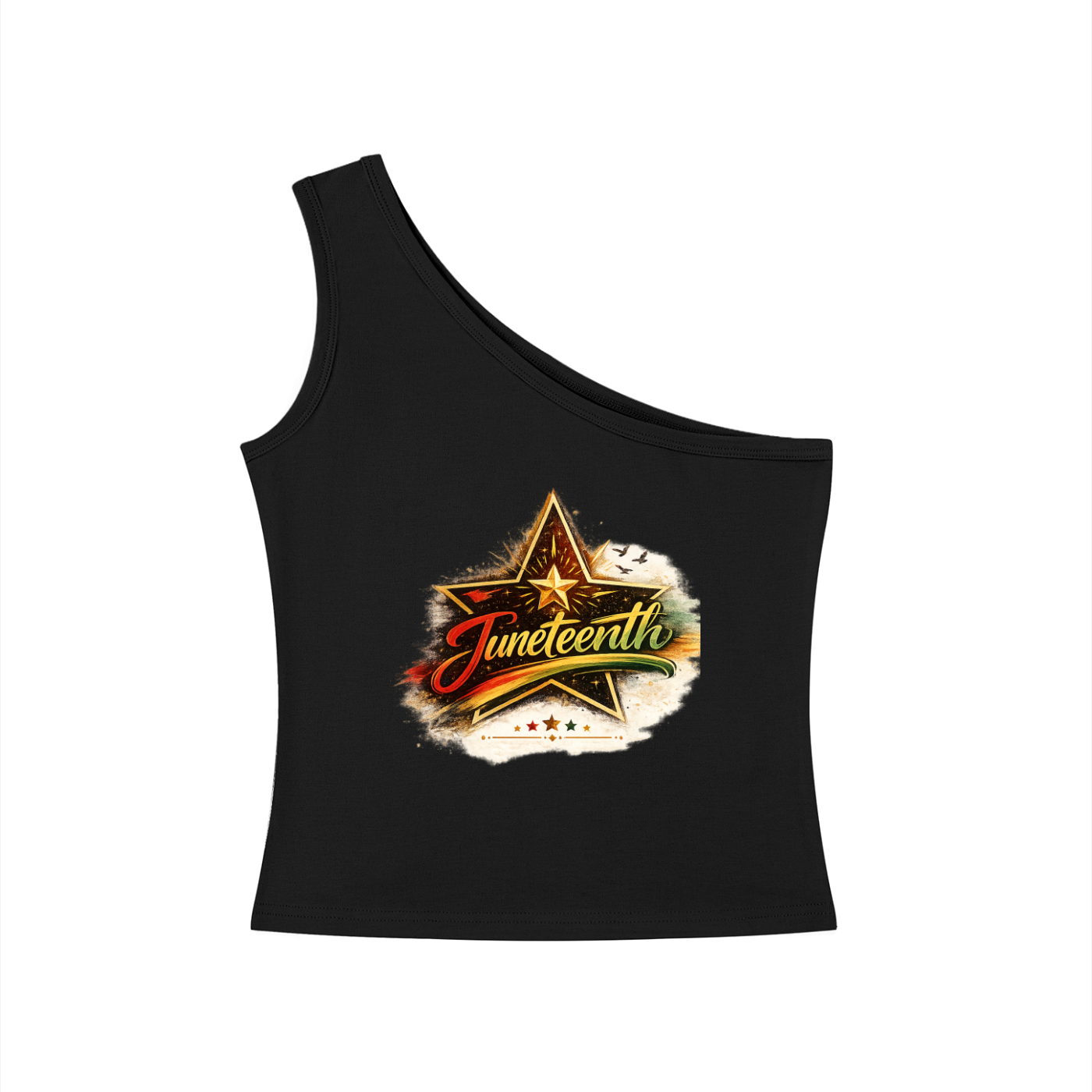 Women's One-Shoulder JuneteenthT-Shirt