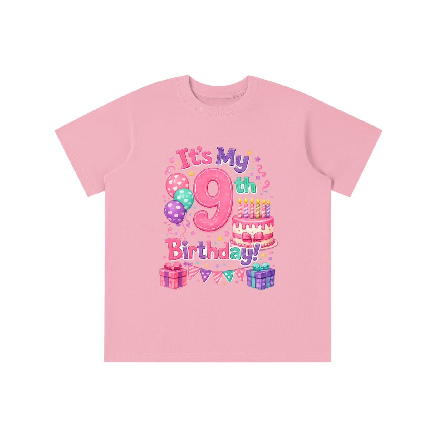 Girls 9th Birthday T-shirt