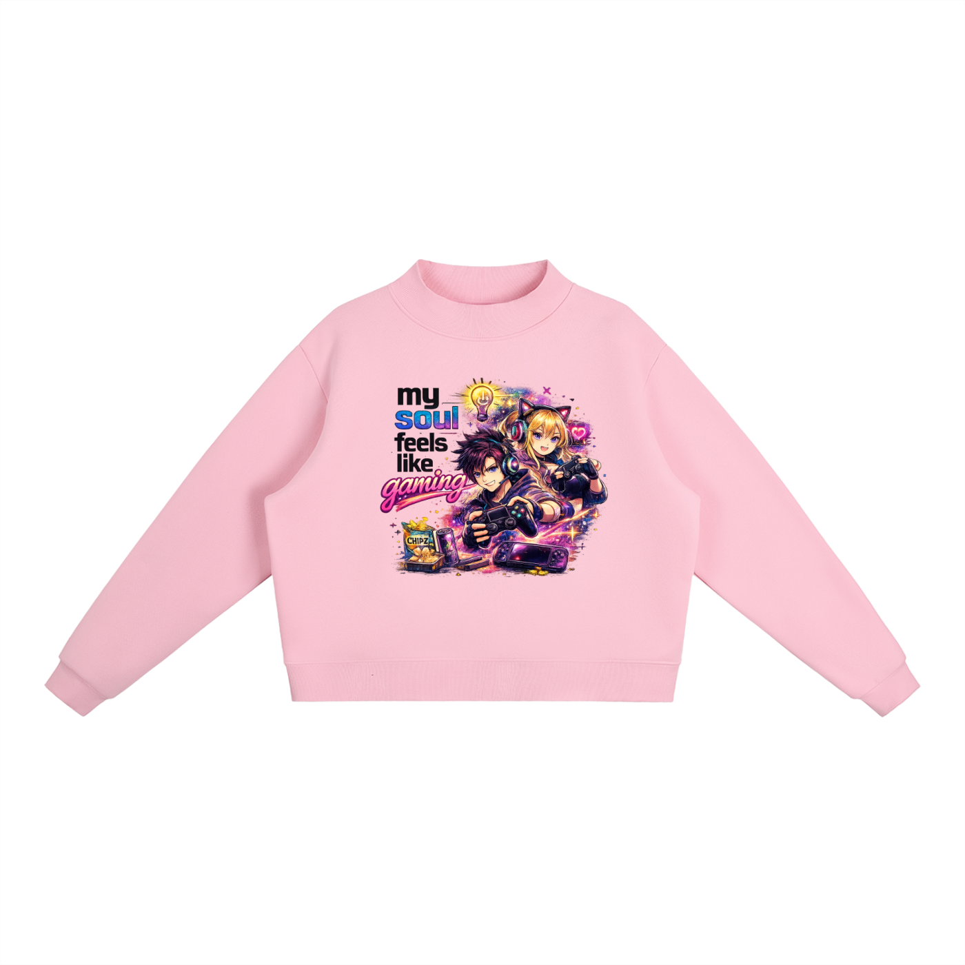 Gaming Fleece Mock-Neck Sweatshirt