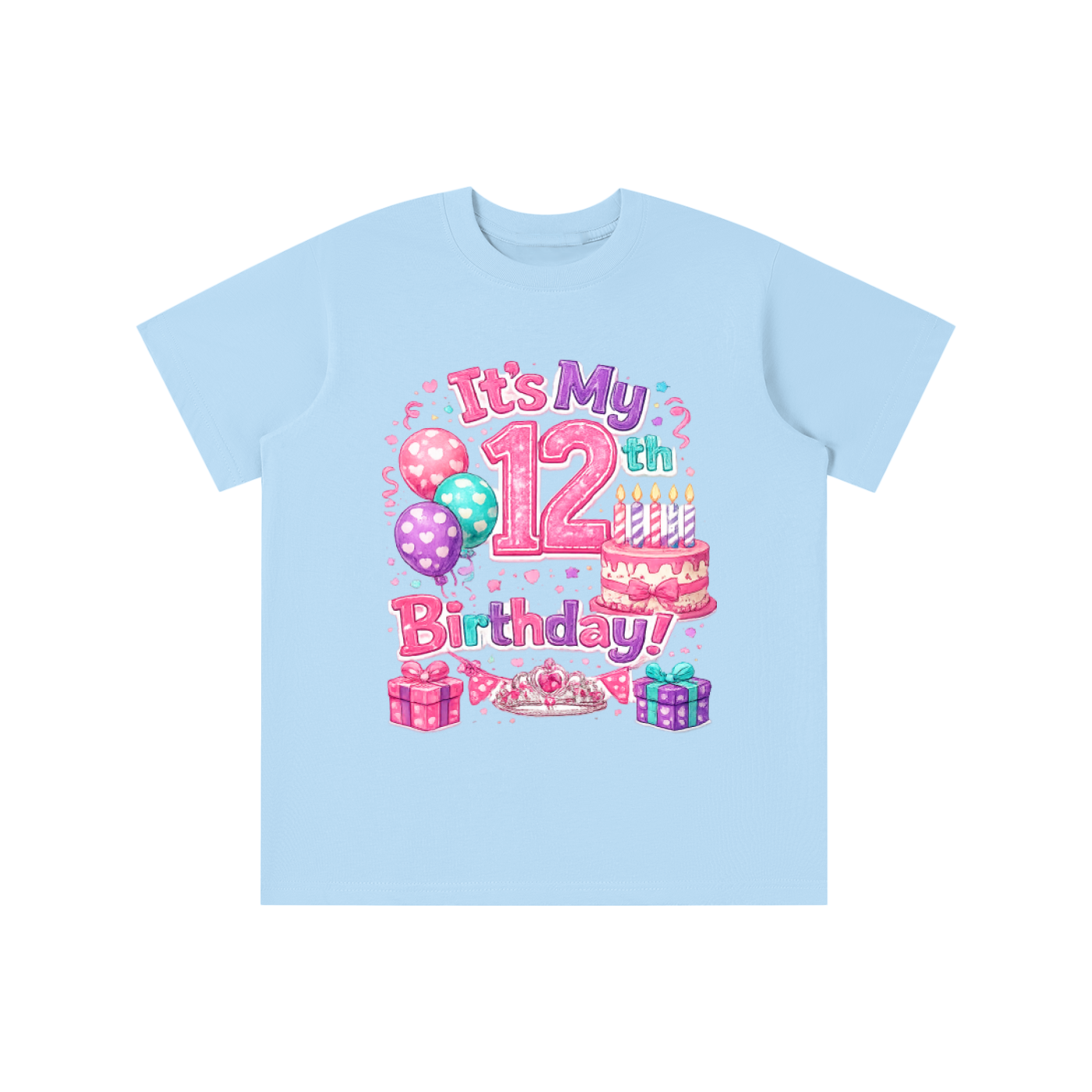 Girls 12th Birthday T-shirt