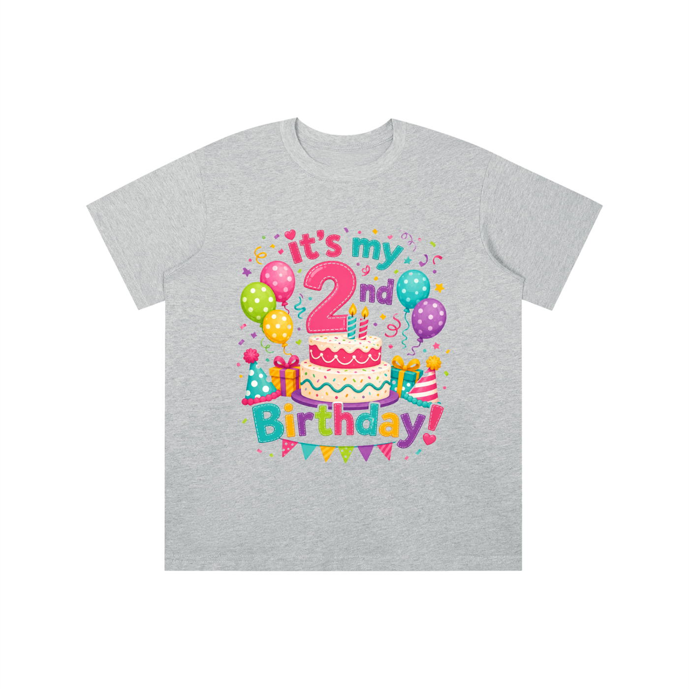 Camiseta de 2º cumpleaños para niña