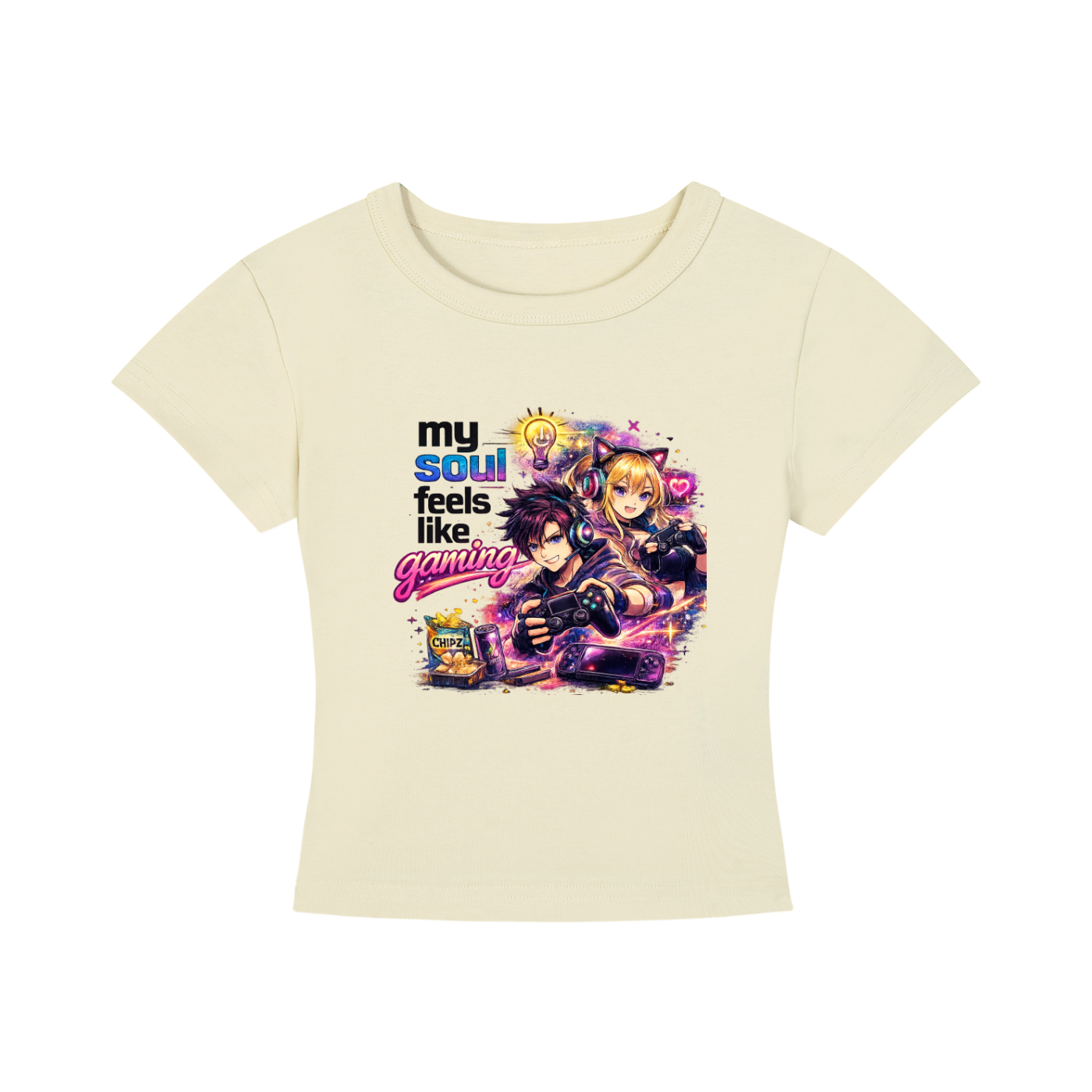 Women's Cropped Gaming T-Shirt