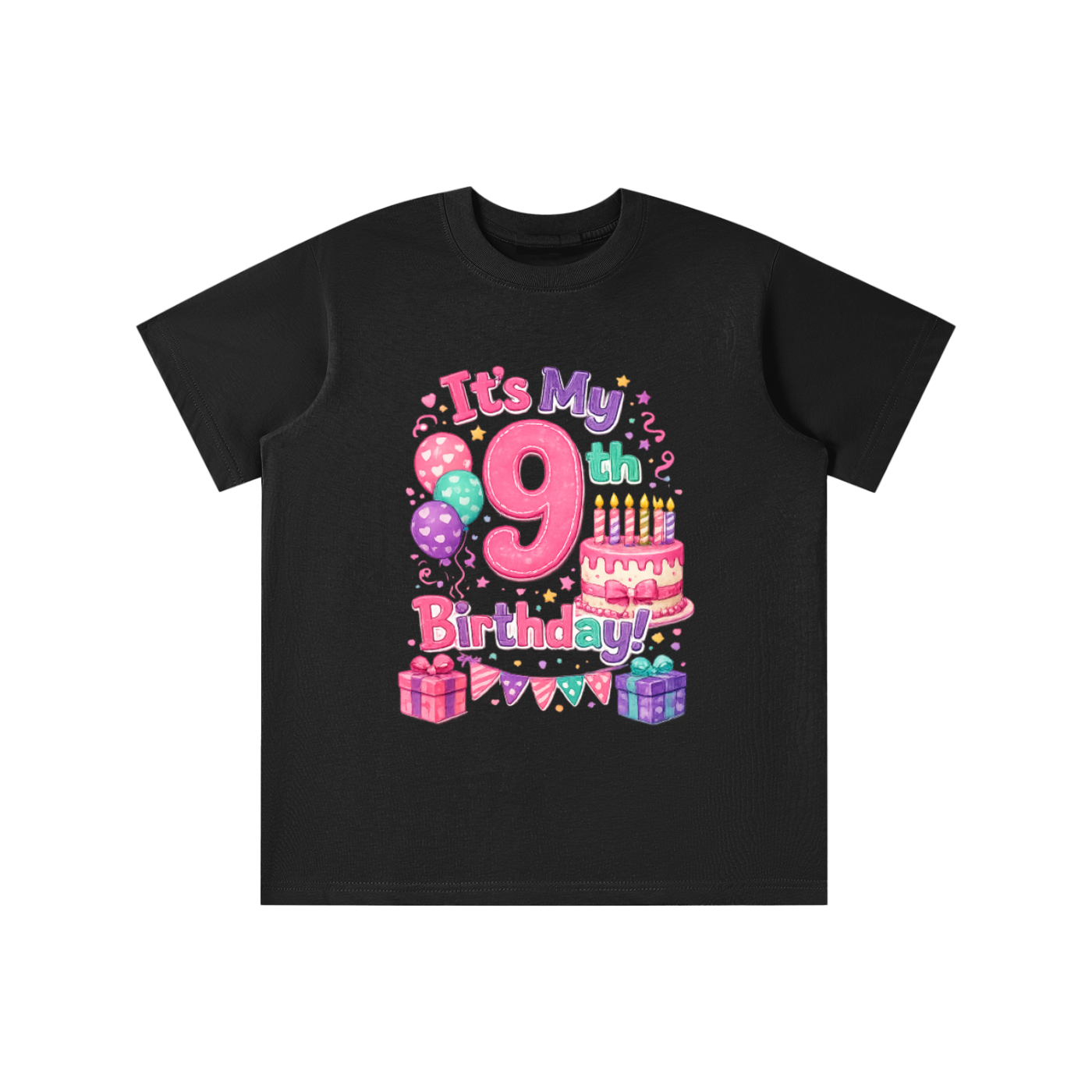 Girls 9th Birthday T-shirt
