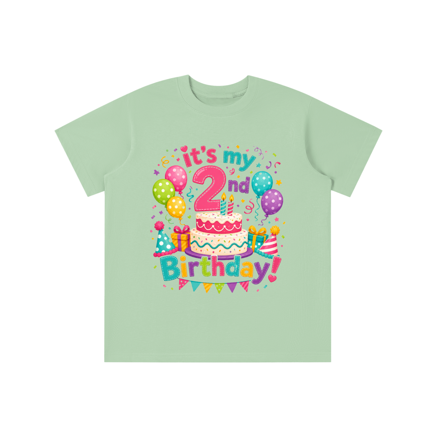 Camiseta de 2º cumpleaños para niña