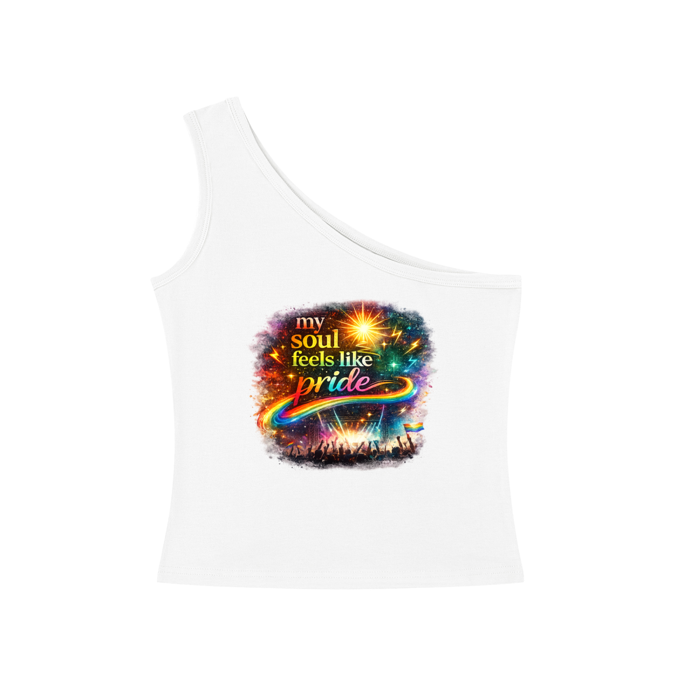 Women's One-Shoulder Pride T-Shirt