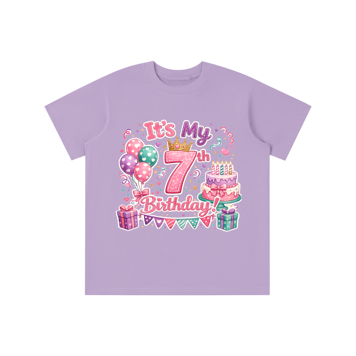 Camiseta de 7º cumpleaños para niña