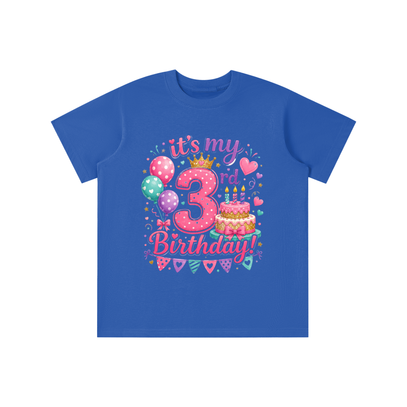 Camiseta de 3er cumpleaños para niña