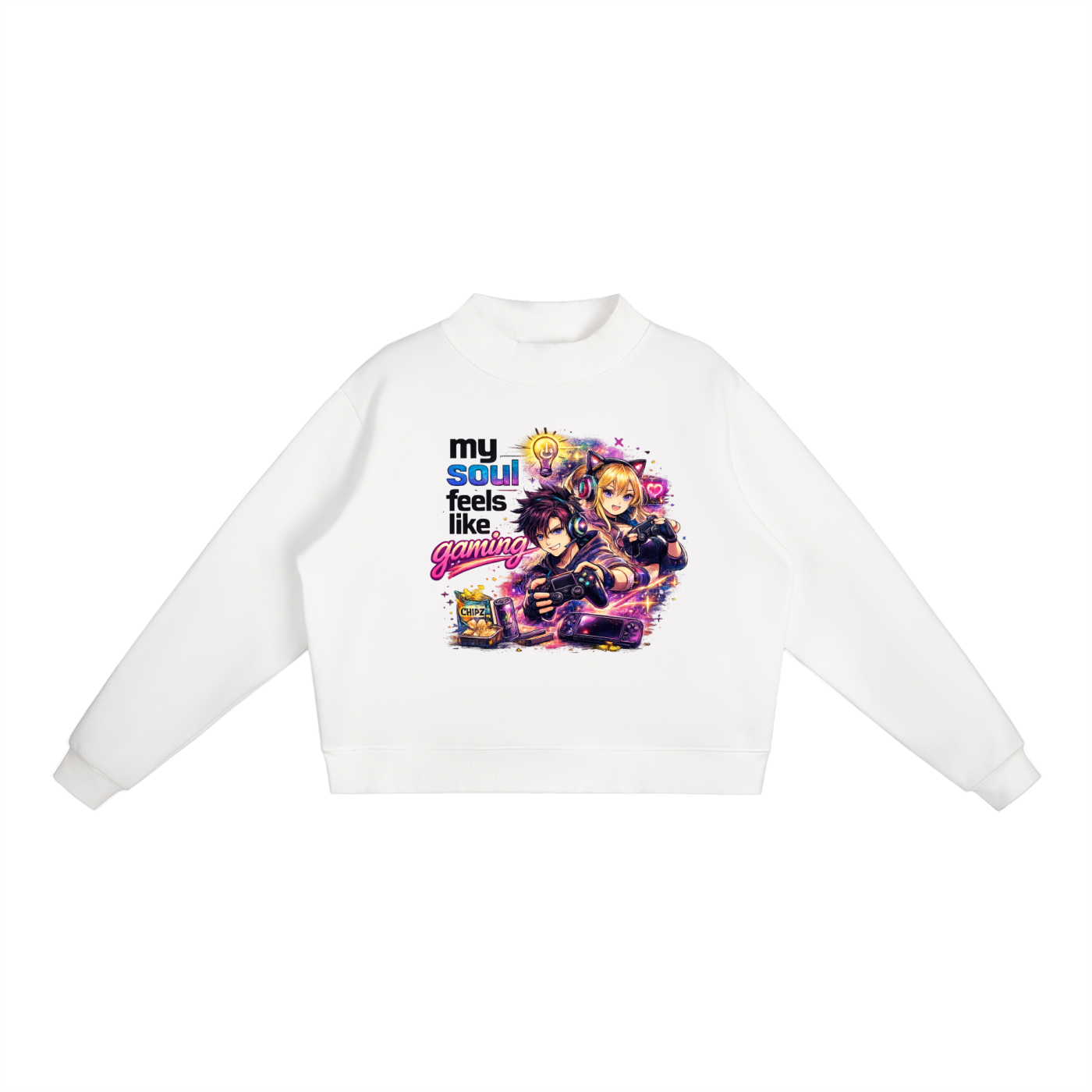 Gaming Fleece Mock-Neck Sweatshirt