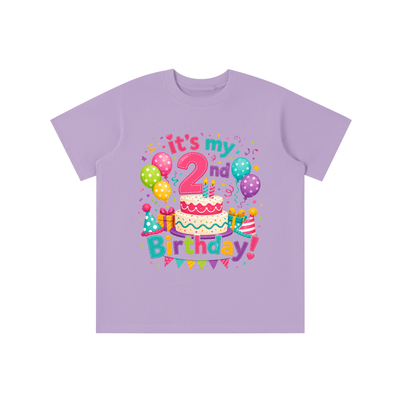 Camiseta de 2º cumpleaños para niña