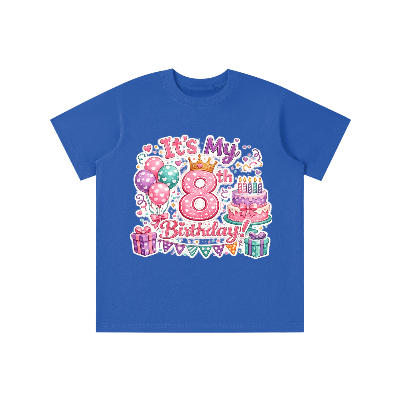 Camiseta de 8º cumpleaños para niñas