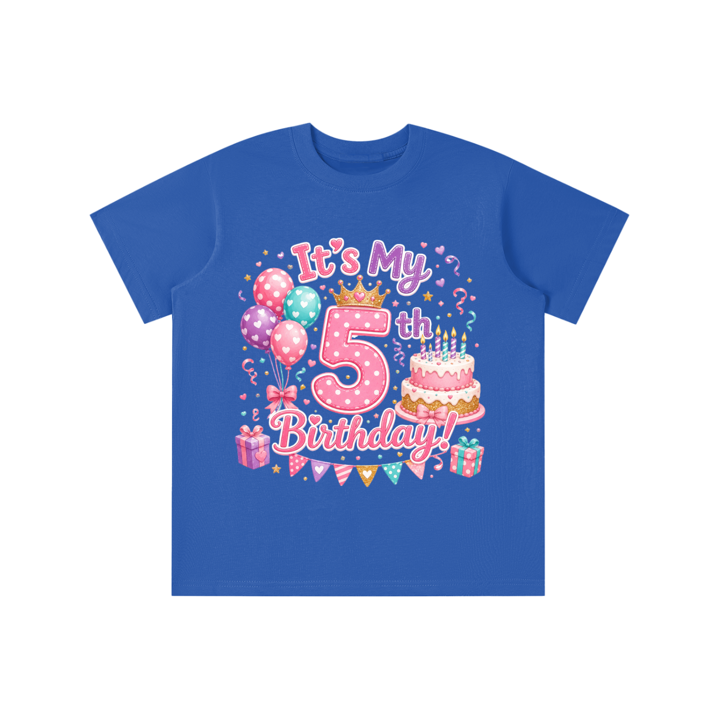 Camiseta de cumpleaños para niña de 5 años