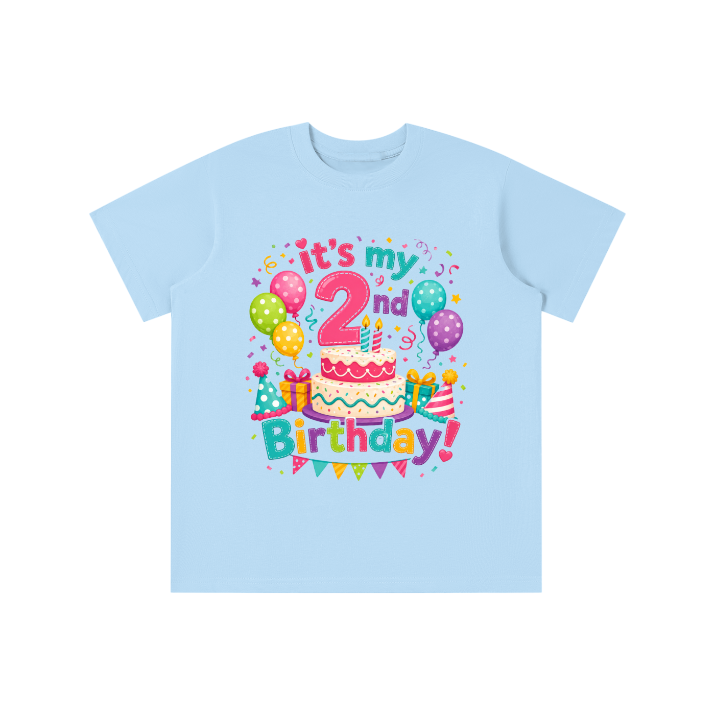 Camiseta de 2º cumpleaños para niña