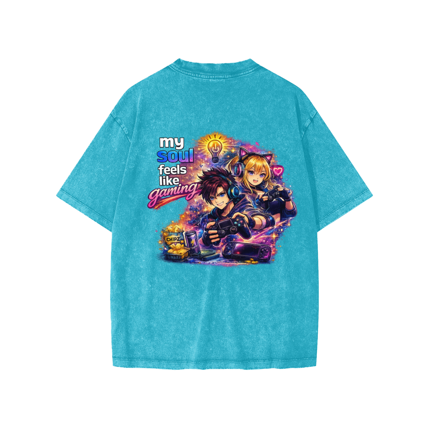 Washed Kids'  Gaming T-Shirt