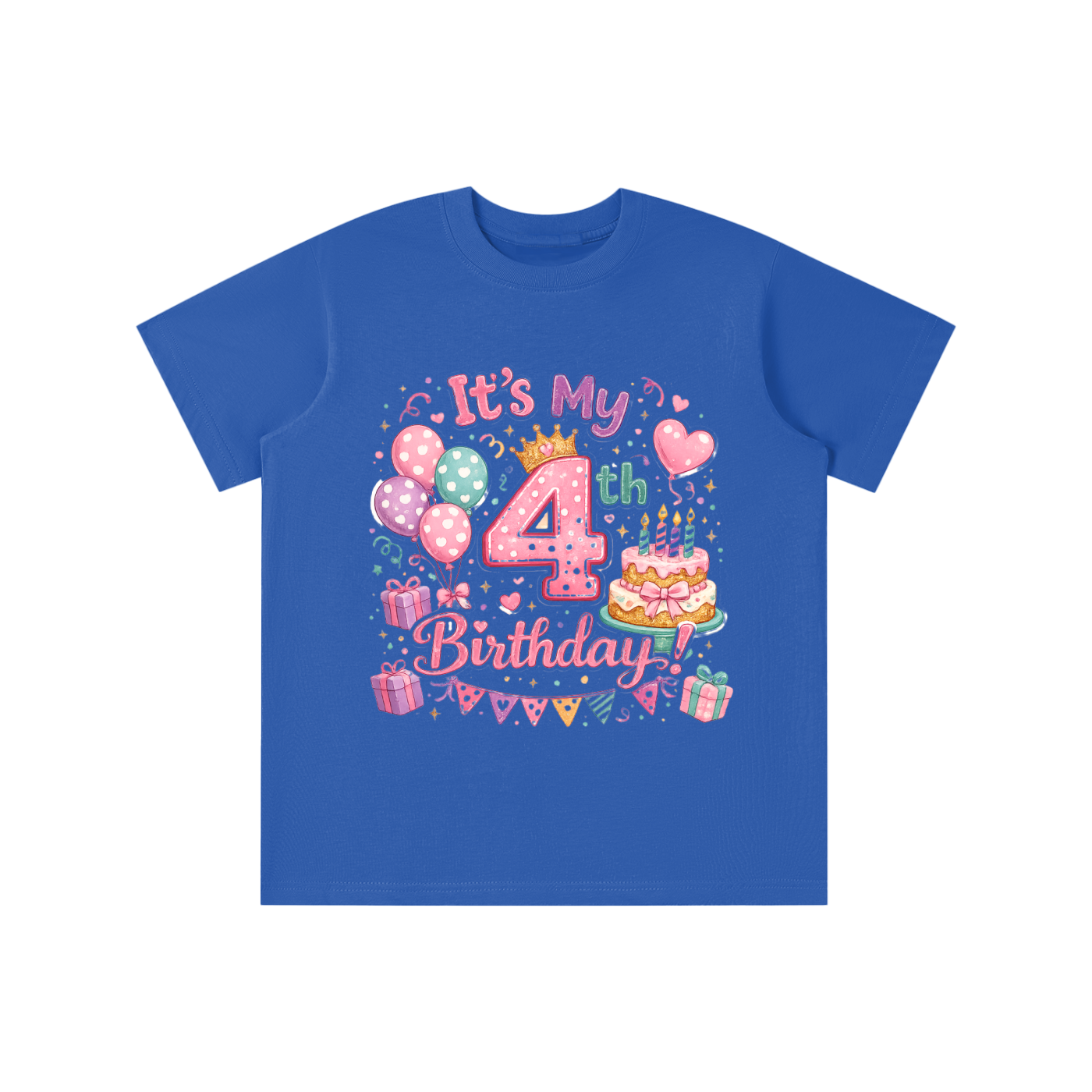 Camiseta de 4º cumpleaños para niña