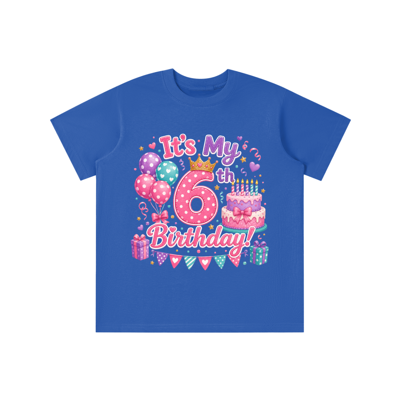 Camiseta de sexto cumpleaños para niñas