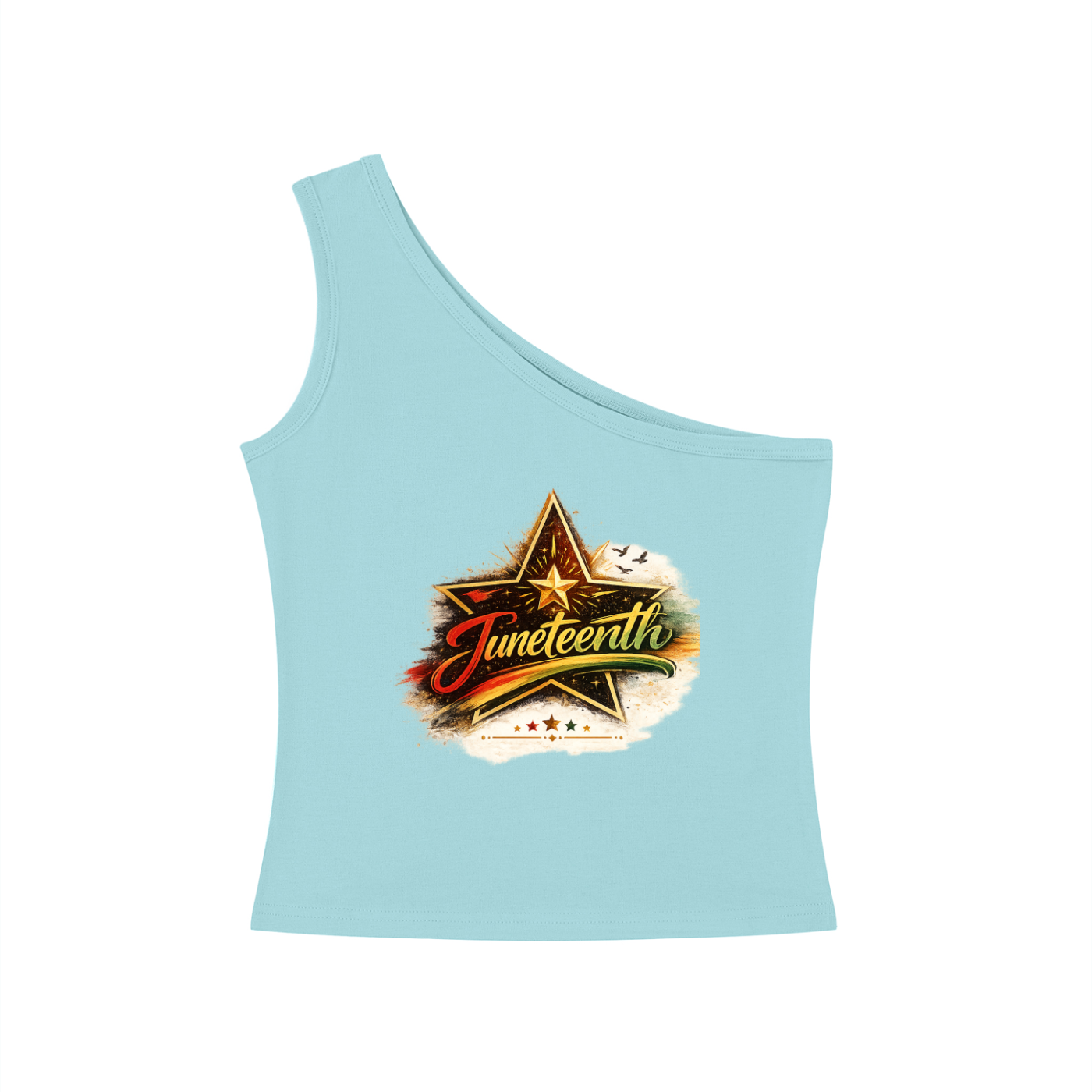 Women's One-Shoulder JuneteenthT-Shirt